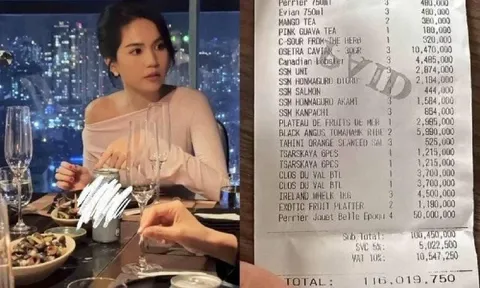 'Cô bé ăn hàng' Ngọc Trinh 'tá hỏa' trước hóa đơn 116 triệu cho 1 bữa ăn