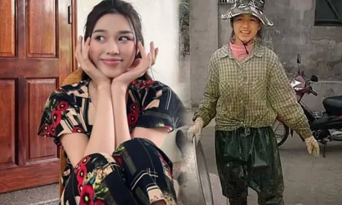 Đỗ Thị Hà gợi nhớ về hình ảnh 'hoa hậu cấy lúa': Không ngại khoe diện mạo thật với đồ bộ của mẹ