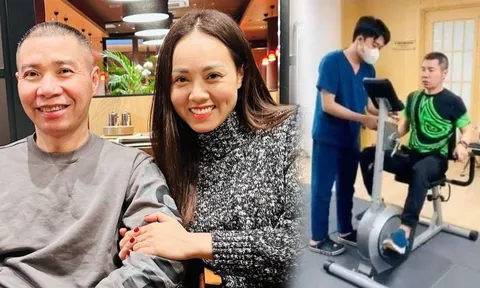 Vợ trẻ của Công Lý báo tin mừng sau thời gian ông xã điều trị bệnh