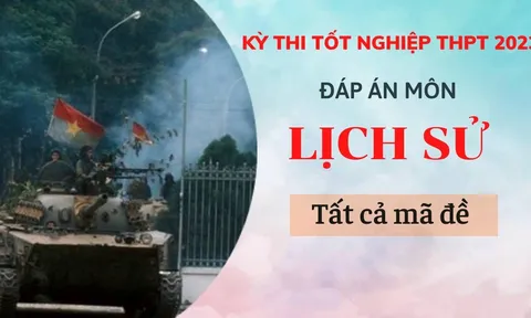 Đáp án đề thi môn Lịch sử tất cả 24 mã đề kỳ thi Tốt Nghiệp THPT 2023