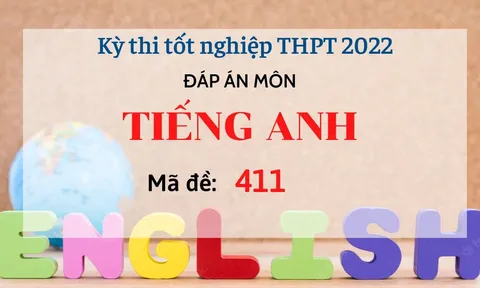 Đáp án đề thi môn Tiếng Anh mã đề 411 kỳ thi Tốt nghiệp THPT 2023
