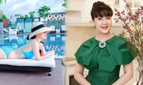Danh hài Vân Dung hiếm hoi khoe dáng trong đồ 2 mảnh, thân hình nuột nà nhận về ngàn ngợi khen