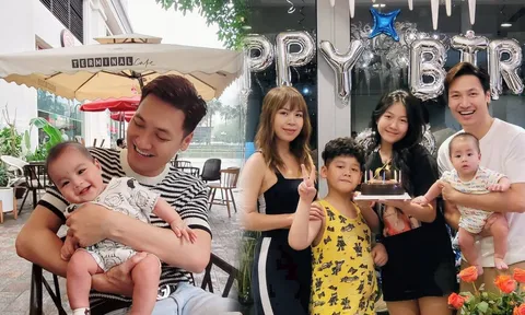 Con trai Mạnh Trường chưa đầy 1 tuổi đã sở hữu tố chất 'con nhà nòi' khiến nam diễn viên cũng phải bất ngờ