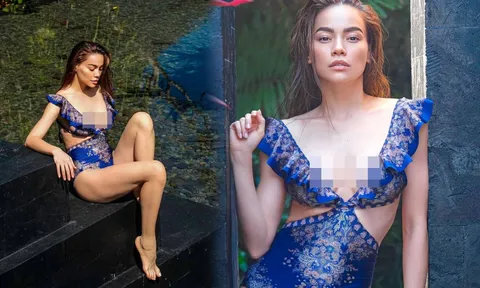 Hồ Ngọc Hà đọ sức nóng với nắng hè trong đồ bơi, không ngại o ép đường cong mỹ miều