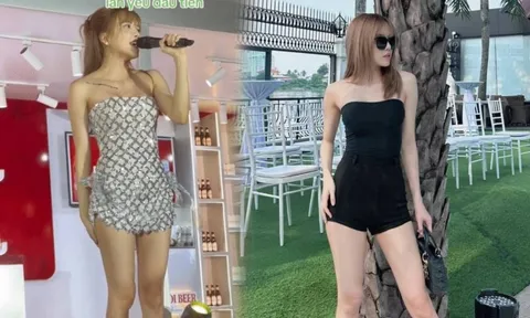 Thiều Bảo Trâm đi chân trần, khoe dáng nức nở ngay trên sân khấu âm nhạc