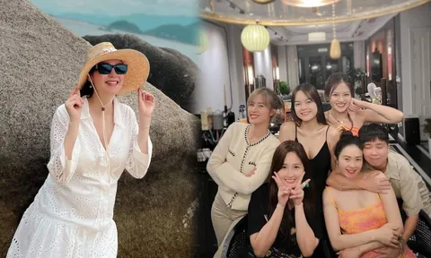 'Mẹ bỉm' Minh Hằng rạng ngời khi hội ngộ cùng dàn bạn thân quyền lực của showbiz Việt