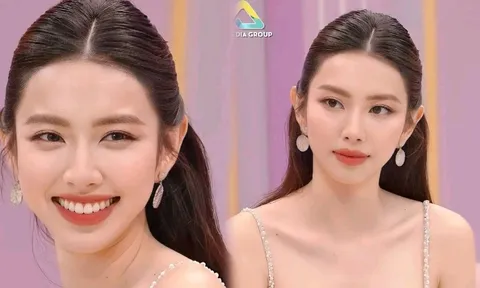 Hoa hậu Thùy Tiên đẹp 'phát sáng' trên sóng truyền hình
