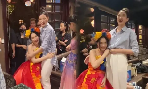 Video: Đỗ Thị Hà và Hòa Minzy có hành động cực hài hước trong lần đầu tiên gặp nhau