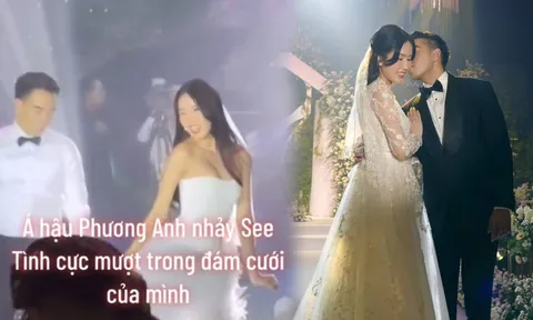 Video: Á hậu Phương Anh nhảy See tình trong đám cưới cùng chồng