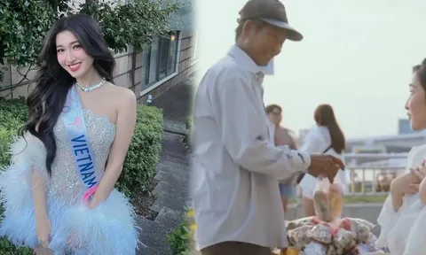 Á hậu Phương Nhi bị đào lại khoảnh khắc nói chuyện với người qua đường, cuộc hội thoại gây xôn xao