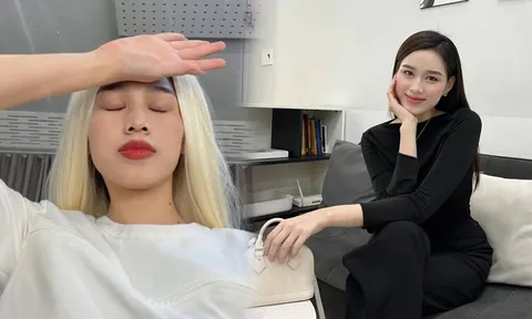 Đỗ Thị Hà bất ngờ lộ diện với mái tóc bạch kim như diễn viên cổ trang
