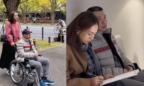 NSND Công Lý ngồi xe lăn, bà xã lên tiếng tiết lộ sự thật về tình hình sức khỏe
