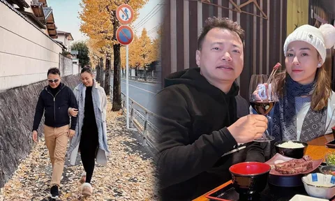 Vợ chồng Phương Oanh và shark Bình khoe ảnh lãng mạn giữa trời thu Nhật Bản