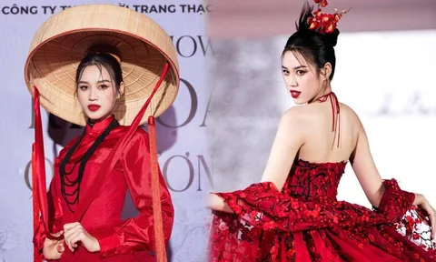 Đỗ Thị Hà hóa nàng đào nương, lên đồ đỏ rực khoe thần thái ngút ngàn