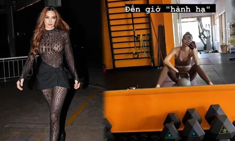 Hồ Ngọc Hà diện đồ tập bó sát, khoe thân hình nuột nà ở góc chụp chính diện