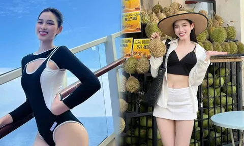 Đỗ Thị Hà khoe dáng trong đồ 1 mảnh, thân hình đồng hồ cát khiến ai nấy khó rời mắt