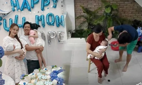 Trường Giang chăm con cực khéo, xứng danh ông bố đảm nhất Vbiz