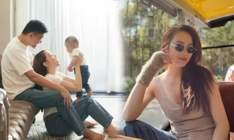 Minh Hằng lần đầu hé lộ khung hình gia đình hạnh phúc, quý tử nhỏ đáng yêu hết nấc