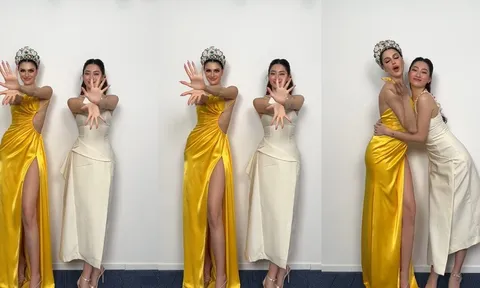 Bị Lương Thuỳ Linh 'thao túng tâm lý', Hoa hậu đẹp nhất thế giới có màn đu trend đỉnh cao