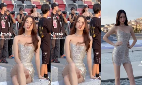 Lương Thuỳ Linh khoe nhan sắc tựa nữ thần, catwalk vài đường sương sương mà hớp hồn dân mạng