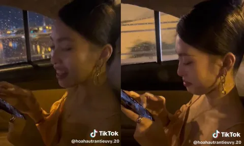 Video: Hoa hậu Tiểu Vy bật khóc nức nở khi đang di chuyển trên xe ô tô, chuyện gì đây?