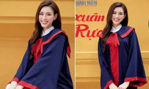 Hoa hậu Đỗ Thị Hà đẹp rạng rỡ trong ngày khép lại 4 năm thanh xuân với ĐH Kinh tế Quốc dân
