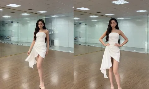Hoa hậu Đỗ Thị Hà 'đẹp quá mức quy định' khi thả nhẹ vài đường catwalk điệu đà
