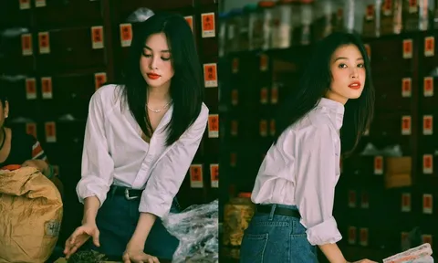 Vào vai mỹ nhân bán thuốc, HH Tiểu Vy tiếp tục gây thương nhớ với phong cách đậm chất 'Hong Kong bên hông chợ Lớn'
