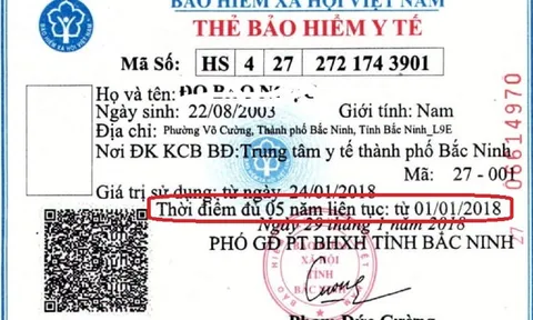 Mức hưởng quyền lợi đi kèm khi đóng BHYT 5 năm liên tục có khác với đóng 10 năm?