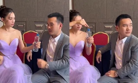 Hoa hậu Tiểu Vy lại thể hiện độ 'mặn chát' khi tấu hài cùng NTK Lê Thanh Hoà