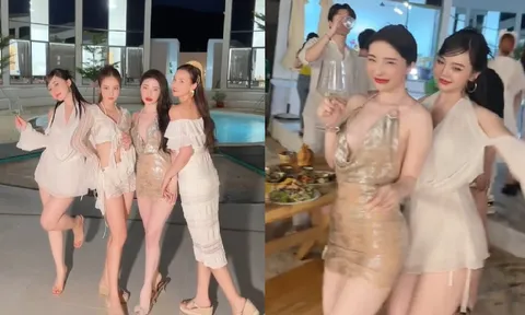 Quỳnh Nga xả clip bung xoã hết nấc cùng nhóm bạn toàn cực phẩm tại sinh nhật Huyền Lizzie, dân tình nhìn chỉ biết ước