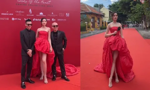 Hoa hậu Đỗ Hà rực cháy như 'phượng hoàng lửa' trên thảm đỏ Phương đông rực rỡ