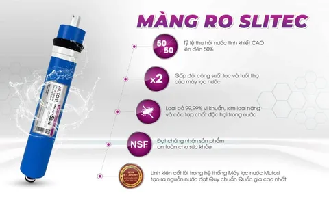 Máy lọc nước Mutosi đạt chứng nhận toàn cầu NSF cho  màng RO
