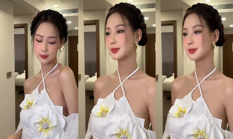 Hoa hậu Bảo Ngọc diện style 'em bé đi múa văn nghệ', nhan sắc ngày càng cuốn hút