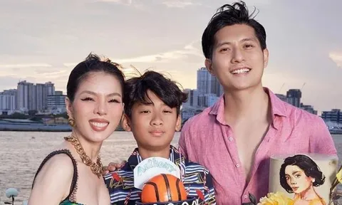 Lệ Quyên và con trai chụp ảnh chung với Lâm Bảo Châu, biểu cảm gây chú ý