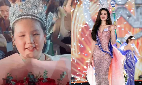 Em gái tân Hoa hậu Thế giới Việt Nam 2023 Ý Nhi được khen ngợi có màn ứng xử khéo léo dù mới 10 tuổi