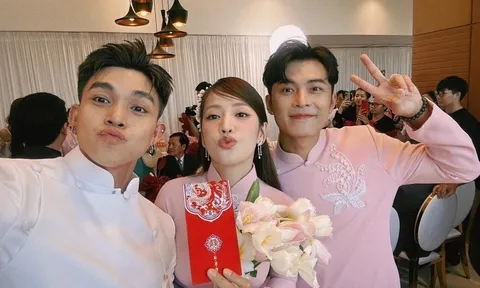 Trường Giang - Lâm Vỹ Dạ làm chủ hôn trong lễ ăn hỏi của Puka - Gin Tuấn Kiệt