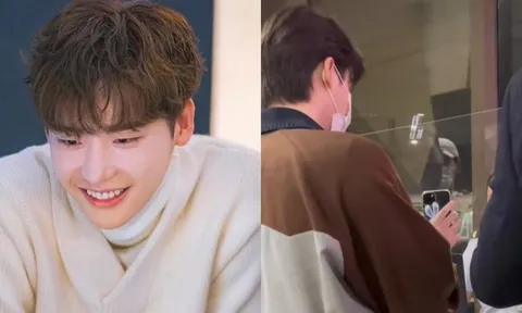 Lee Jong Suk được netizen phát hiện xài ‘một vật đặc biệt’ được vẽ bởi IU