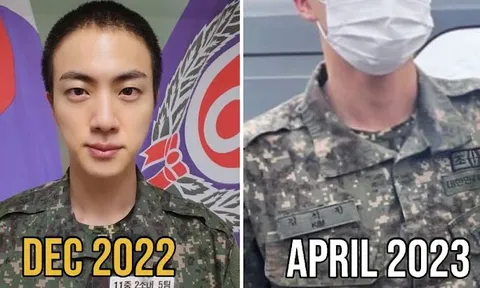 ARMYs ngỡ ngàng trước sự thay đổi ngoại hình ngoạn mục của BTS Jin kể từ khi nhập ngũ