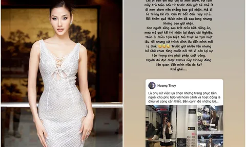 Hoàng Thùy đăng status úp mở tố suýt bị 'trúng kế' của ai đó khiến dân tình hoang mang