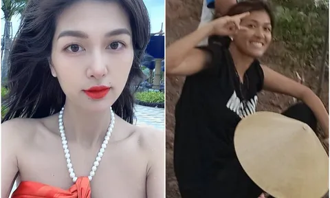 'Hoa hậu đông con nhất showbiz' đích thân ra đồng cày cuốc, nhan sắc khiến fan không nhận ra