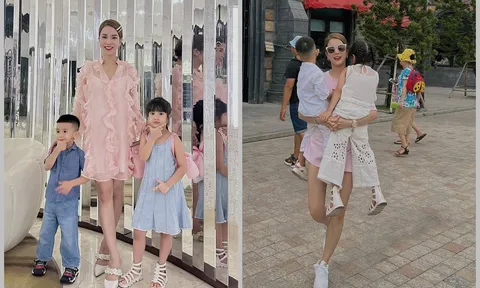 Diệp Lâm Anh đưa hai con đi du lịch nhân dịp nghỉ hè, làm điều đặc biệt cho hai nhóc tỳ