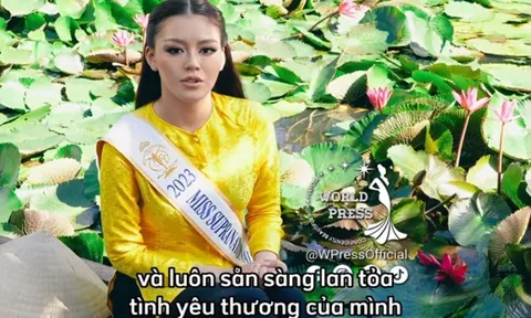 Đặng Thanh Ngân mặt đơ cứng, nói tiếng Anh 'bập bẹ' tại Miss Supranational 2023