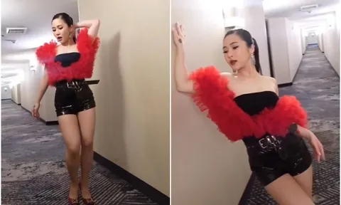 Hương Tràm vô tình để lộ vóc dáng thật khi khoe vũ đạo sôi động