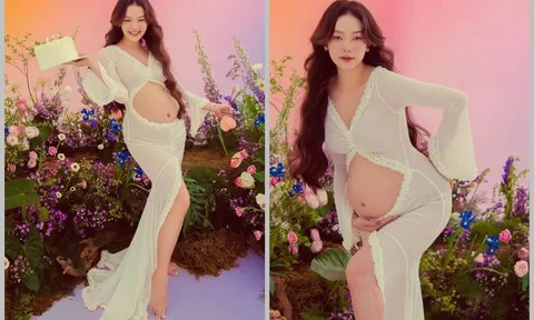 Minh Hằng tung ảnh khoe nhan sắc mẹ bầu cực xinh đẹp trong ngày sinh nhật