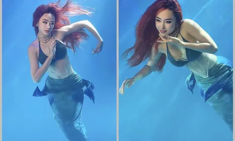 Angela Phương Trinh hóa nàng tiên cá, khoe vòng eo siêu thực nhưng cánh tay cơ bắp mới là điểm chú ý
