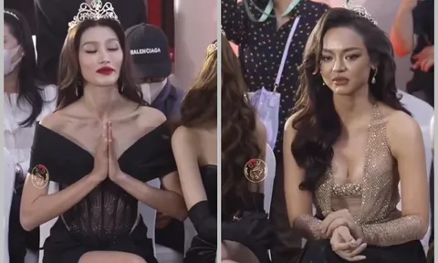 Á hậu Quỳnh Châu chắp tay cầu nguyện, Mai Ngô biểu cảm 'xịt keo' khi nghe câu hỏi khó của Minh Tú