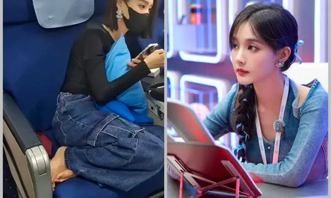 'Hoàng Dung' đẹp nhất màn ảnh gây tranh cãi vì hành động kém sang trên máy bay