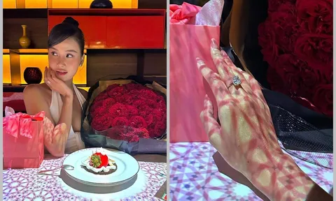 Người mẫu Hương Ly lên tiếng về nghi vấn được cầu hôn vì khoe nhẫn và hoa trong không gian lãng mạn