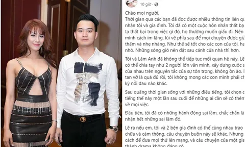 Chồng cũ Diệp Lâm Anh đăng 'tâm thư' phản pháo, tố vợ cũ cần con số chứ không cần con cái
